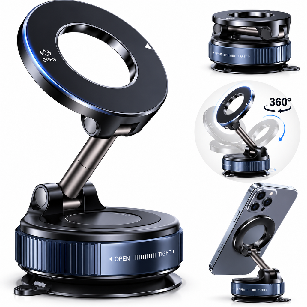 Soporte de Celular para Auto con Ventosa Rotación 360°