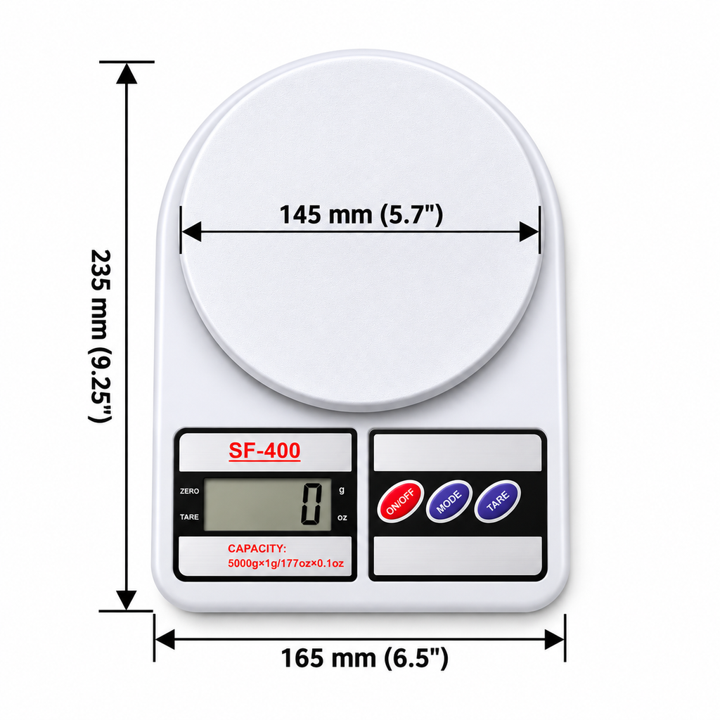 Balanza Digital de Cocina SF-400 10 kg con Función Tara