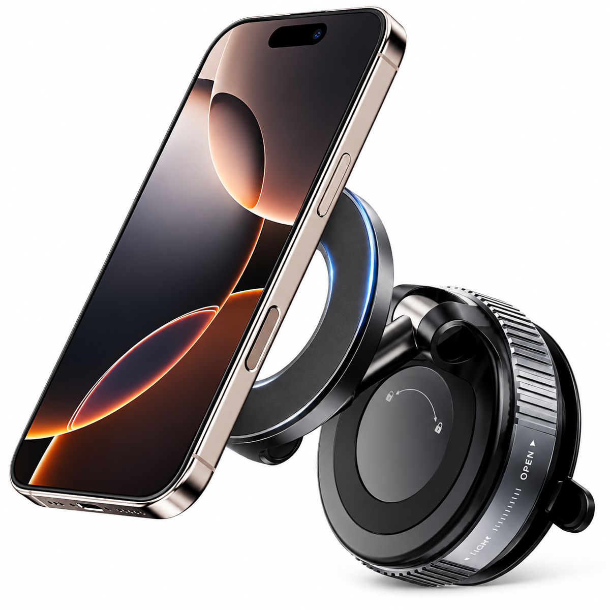 Soporte de Celular para Auto con Ventosa Rotación 360°