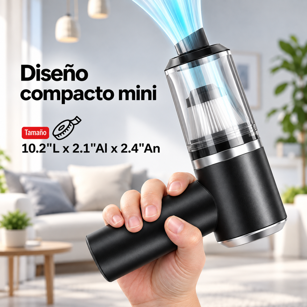 Aspiradora Portátil Inalámbrica Para Auto y Hogar Recargable