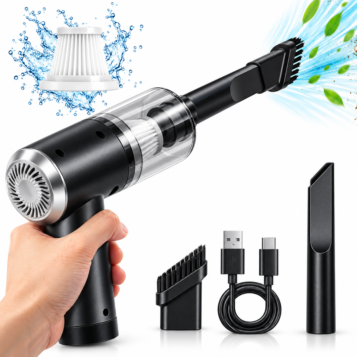 Aspiradora Portátil Inalámbrica Para Auto y Hogar Recargable