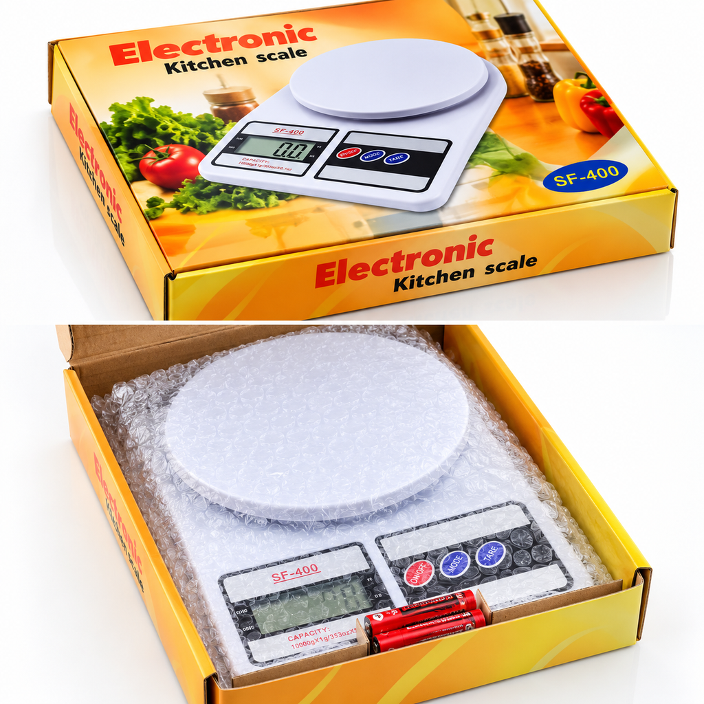 Balanza Digital de Cocina SF-400 10 kg con Función Tara