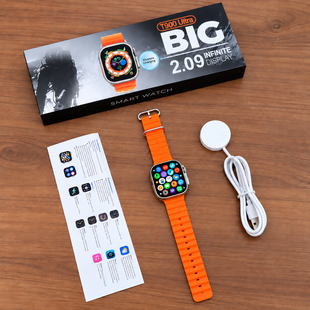 Smartwatch T900 Ultra Big 2.09” Infinite Display Bluetooth