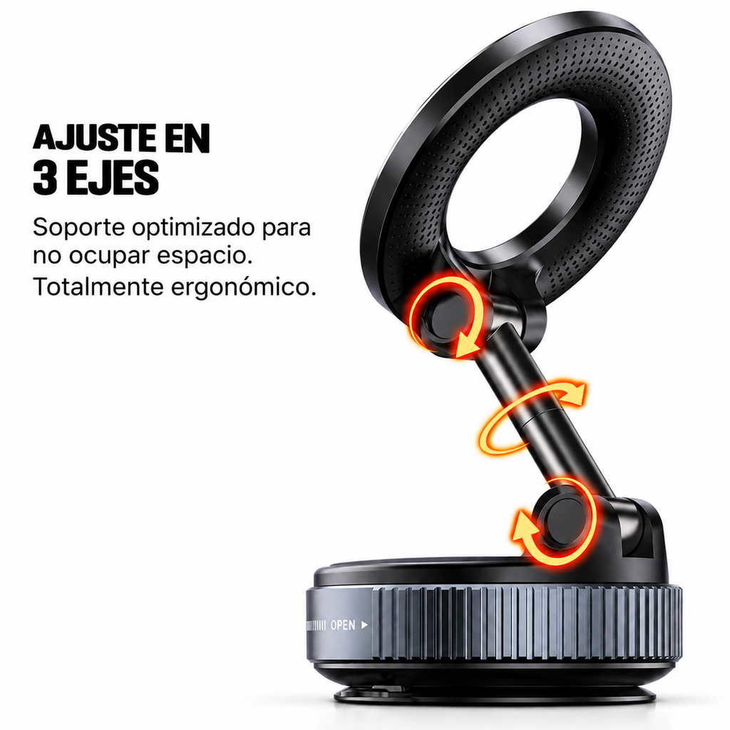 Soporte de Celular para Auto con Ventosa Rotación 360°