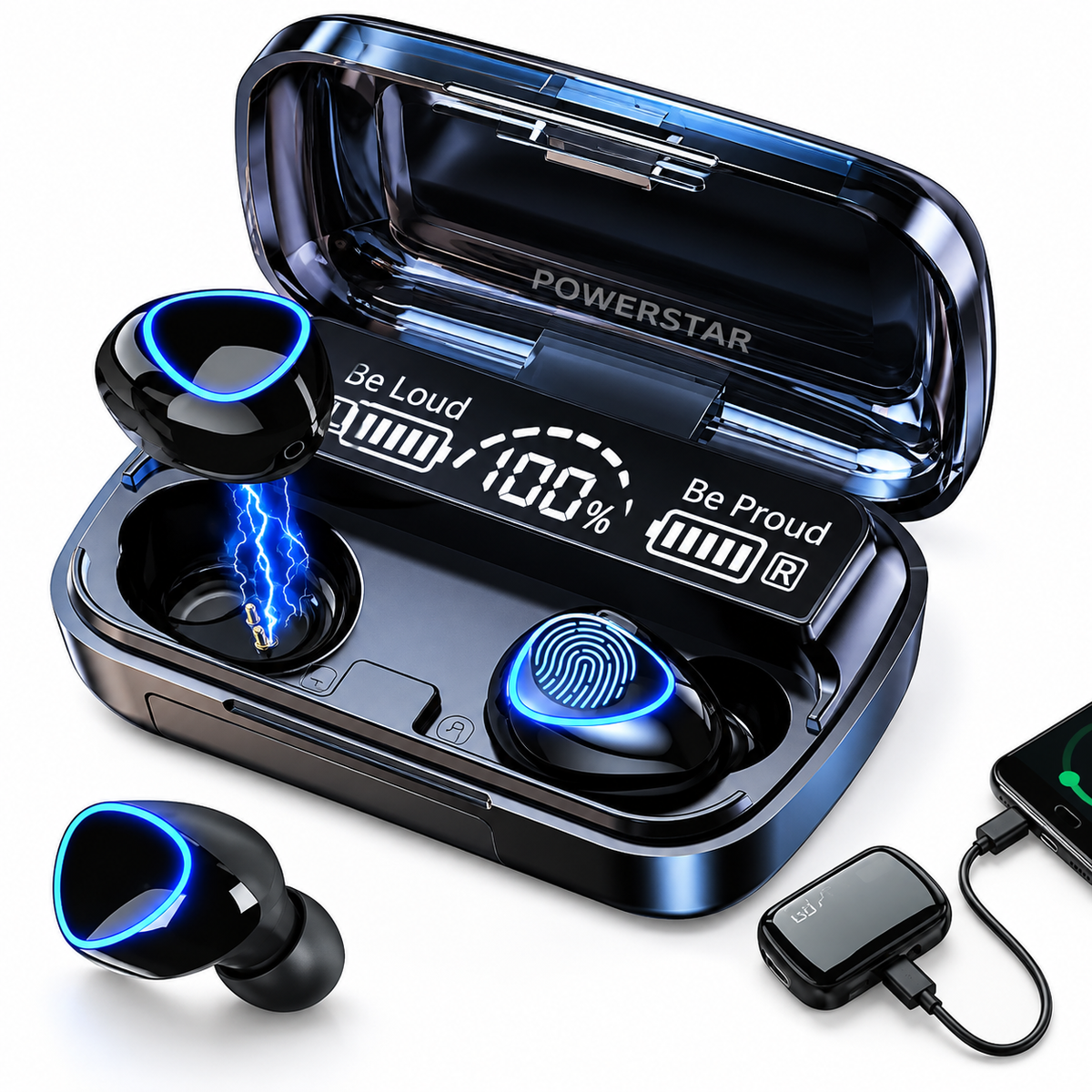 Audífonos Inalámbricos M10 V5.3 Bluetooth con Estuche de Carga